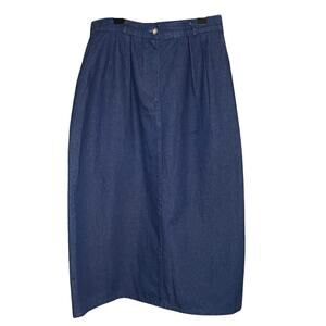 Vintage Willowbend Denim Skirt Size 16 High Waist Midi Made in USA Cottagecore